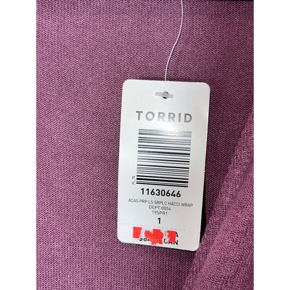NWT Torrid Purple Hacci Wrap Midi Dress Soft Stretch Plus Size  1x - Picture 6 of 11